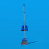 Angle Broom with dustpan, 9.25" W Head, with 4 piece handle